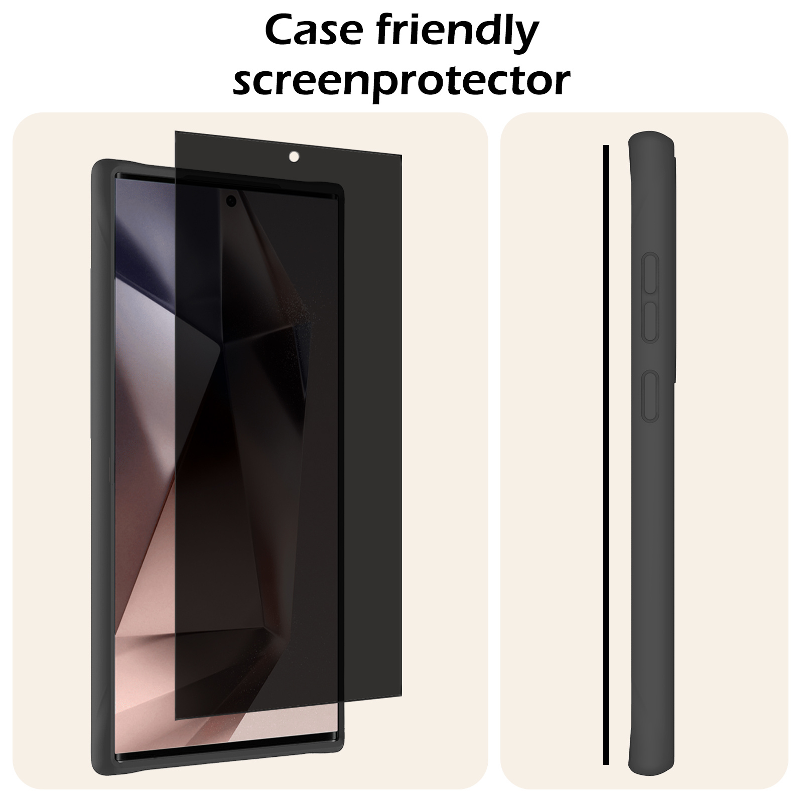 Nomfy Screenprotector Geschikt voor Samsung S24 Ultra Screenprotector Privacy Bescherm Glas - Screenprotector Geschikt voor Samsung Galaxy S24 Ultra Privacy Screenprotector Tempered Glass