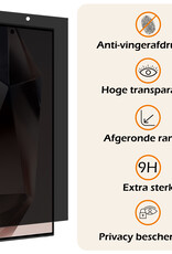 Nomfy Screenprotector Geschikt voor Samsung S24 Ultra Screenprotector Privacy Bescherm Glas - Screenprotector Geschikt voor Samsung Galaxy S24 Ultra Privacy Screenprotector Tempered Glass - 2 PACK