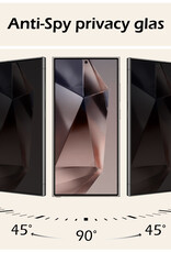 Nomfy Screenprotector Geschikt voor Samsung S24 Ultra Screenprotector Privacy Bescherm Glas - Screenprotector Geschikt voor Samsung Galaxy S24 Ultra Privacy Screenprotector Tempered Glass - 3 PACK
