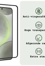 BASEY. Screenprotector Geschikt voor Samsung S24 Plus Screenprotector Beschermglas Full Cover - Screenprotector Geschikt voor Samsung Galaxy S24 Plus Screen Protector Full Cover