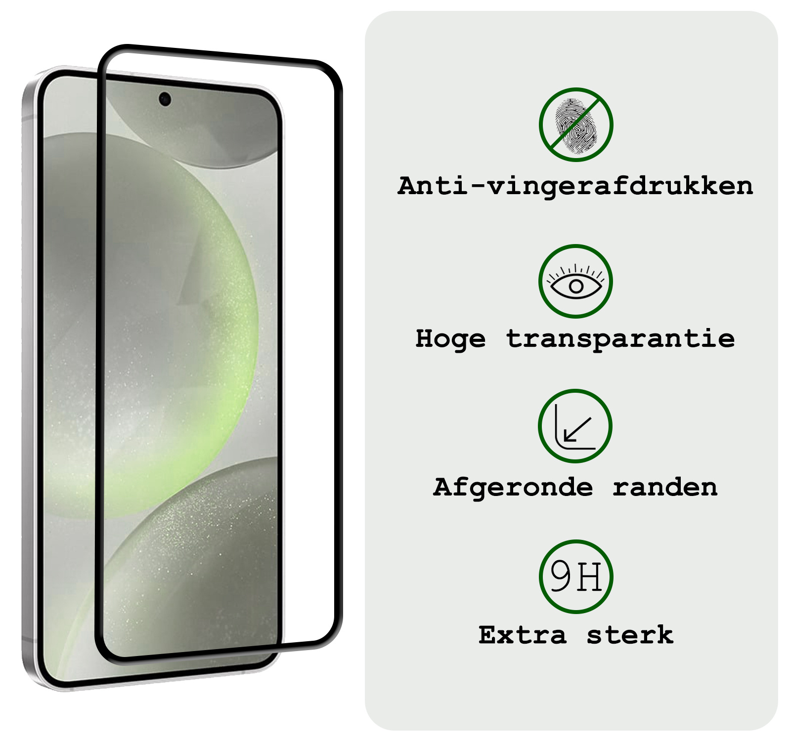 BASEY. Screenprotector Geschikt voor Samsung S24 Plus Screenprotector Beschermglas Full Cover - Screenprotector Geschikt voor Samsung Galaxy S24 Plus Screen Protector Full Cover - 2 Stuks