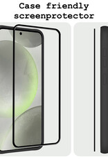 BASEY. Screenprotector Geschikt voor Samsung S24 Plus Screenprotector Beschermglas Full Cover - Screenprotector Geschikt voor Samsung Galaxy S24 Plus Screen Protector Full Cover - 2 Stuks