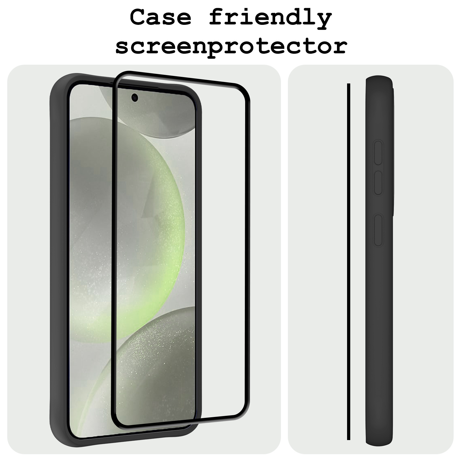 BASEY. Screenprotector Geschikt voor Samsung S24 Plus Screenprotector Beschermglas Full Cover - Screenprotector Geschikt voor Samsung Galaxy S24 Plus Screen Protector Full Cover - 2 Stuks