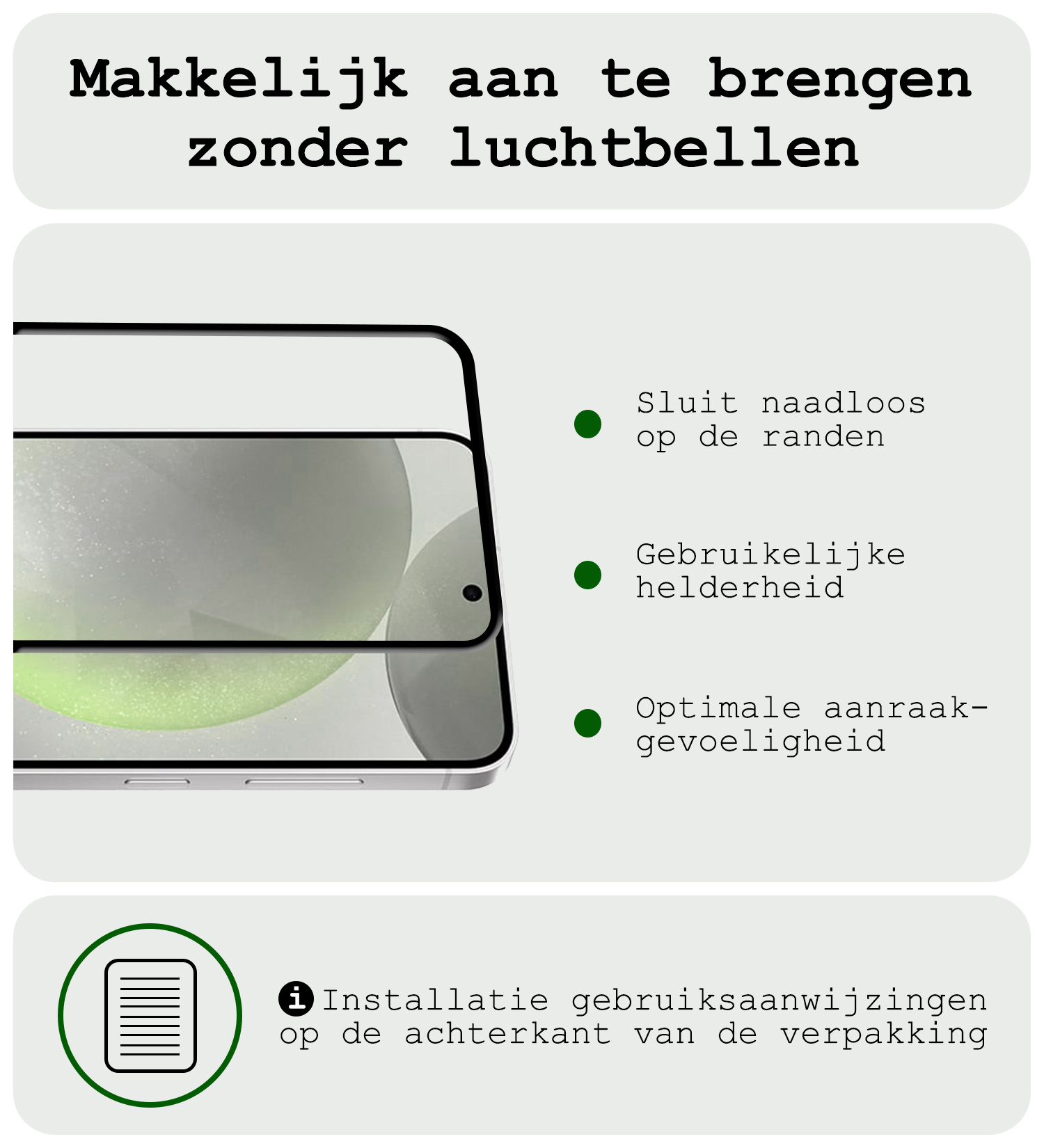 BASEY. Screenprotector Geschikt voor Samsung S24 Plus Screenprotector Beschermglas Full Cover - Screenprotector Geschikt voor Samsung Galaxy S24 Plus Screen Protector Full Cover - 3 Stuks