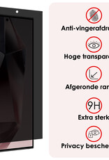 NoXx Screenprotector Geschikt voor Samsung S24 Ultra Screenprotector Privacy Tempered Glass Gehard Glas Display Cover