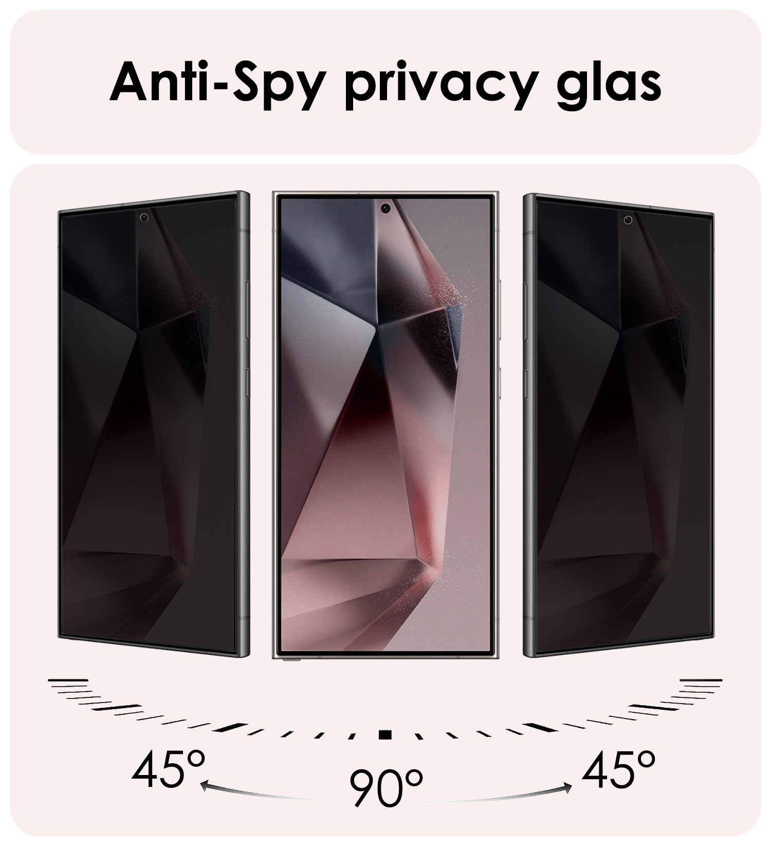 NoXx Screenprotector Geschikt voor Samsung S24 Ultra Screenprotector Privacy Tempered Glass Gehard Glas Display Cover