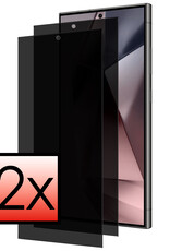 NoXx Screenprotector Geschikt voor Samsung S24 Ultra Screenprotector Privacy Tempered Glass Gehard Glas Display Cover - 2x