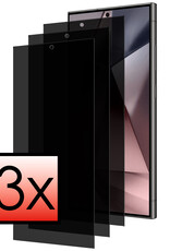 NoXx Screenprotector Geschikt voor Samsung S24 Ultra Screenprotector Privacy Tempered Glass Gehard Glas Display Cover - 3x