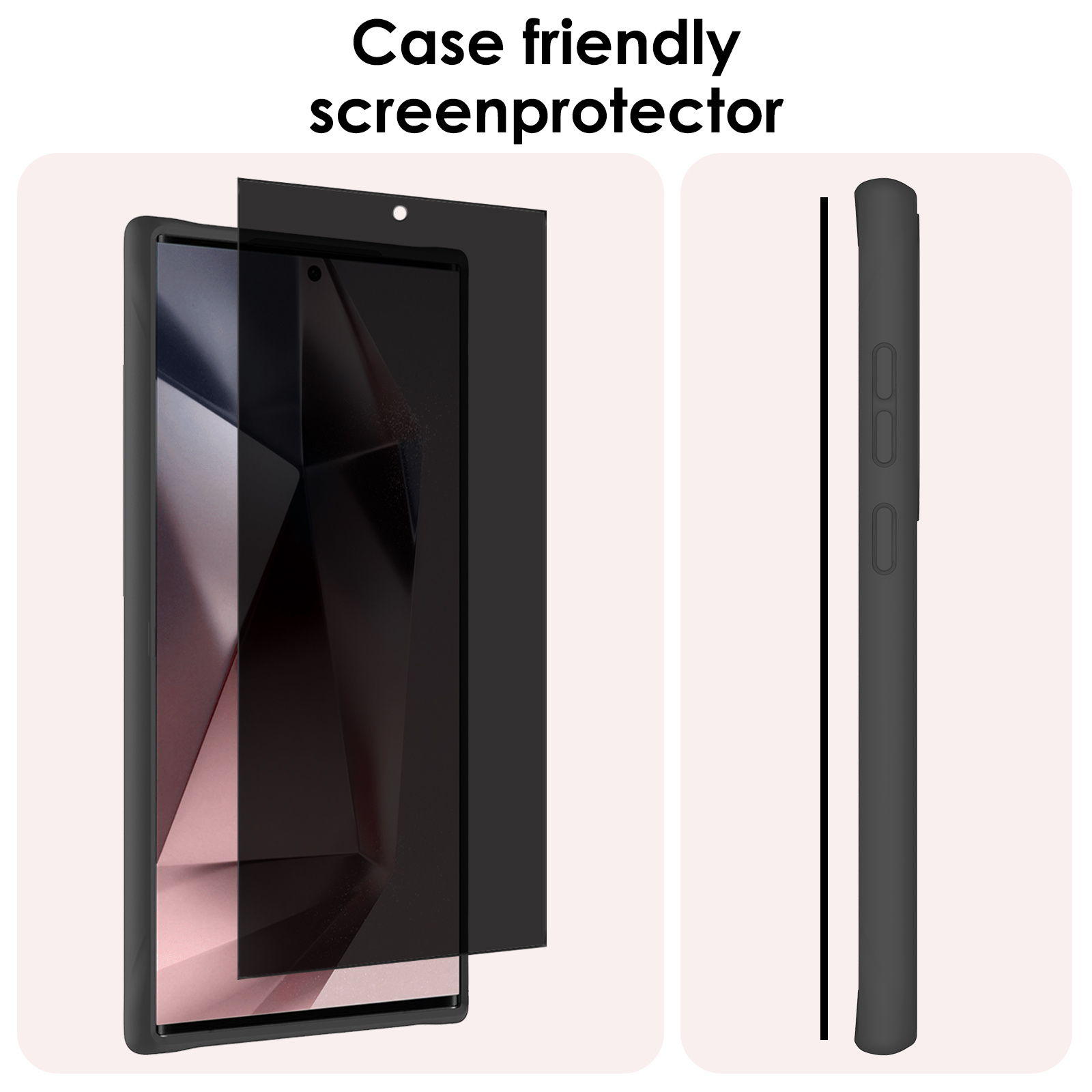 NoXx Screenprotector Geschikt voor Samsung S24 Ultra Screenprotector Privacy Tempered Glass Gehard Glas Display Cover - 3x