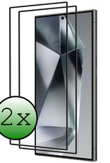 BASEY. Screenprotector Geschikt voor Samsung S24 Ultra Screenprotector Beschermglas Full Cover - Screenprotector Geschikt voor Samsung Galaxy S24 Ultra Screen Protector Full Cover - 2 Stuks