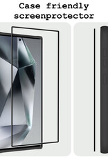 BASEY. Screenprotector Geschikt voor Samsung S24 Ultra Screenprotector Beschermglas Full Cover - Screenprotector Geschikt voor Samsung Galaxy S24 Ultra Screen Protector Full Cover - 2 Stuks
