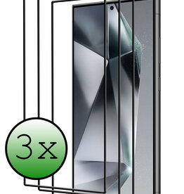 BASEY. BASEY. Samsung Galaxy S24 Ultra Screenprotector Full Cover - 3 PACK