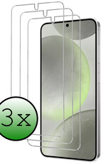 BASEY. Screenprotector Geschikt voor Samsung S24 Screenprotector Tempered Glass - Screenprotector Geschikt voor Samsung Galaxy S24 Beschermglas Screen Protector Glas - 3 Stuks