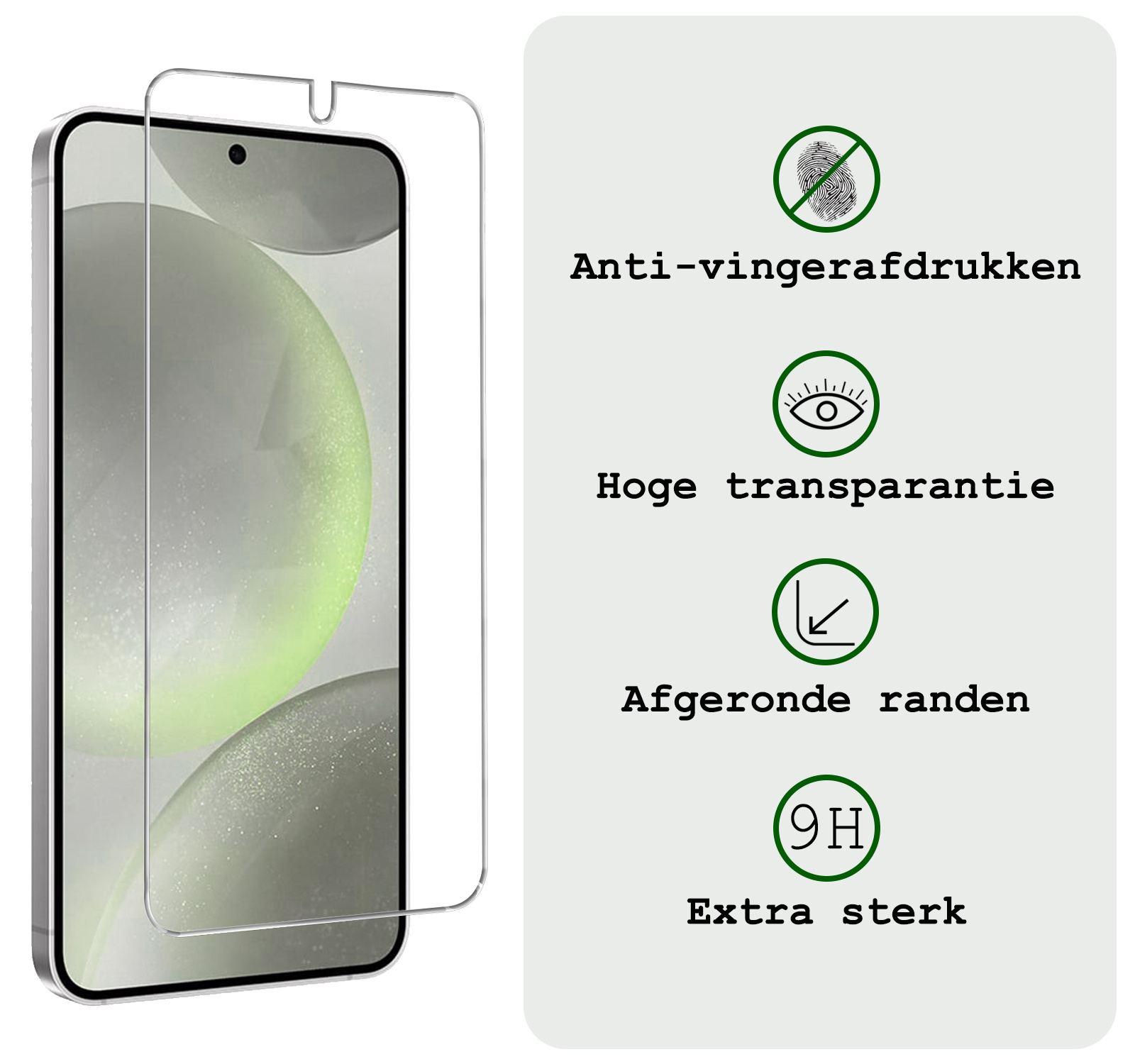 BASEY. Screenprotector Geschikt voor Samsung S24 Screenprotector Tempered Glass - Screenprotector Geschikt voor Samsung Galaxy S24 Beschermglas Screen Protector Glas - 3 Stuks