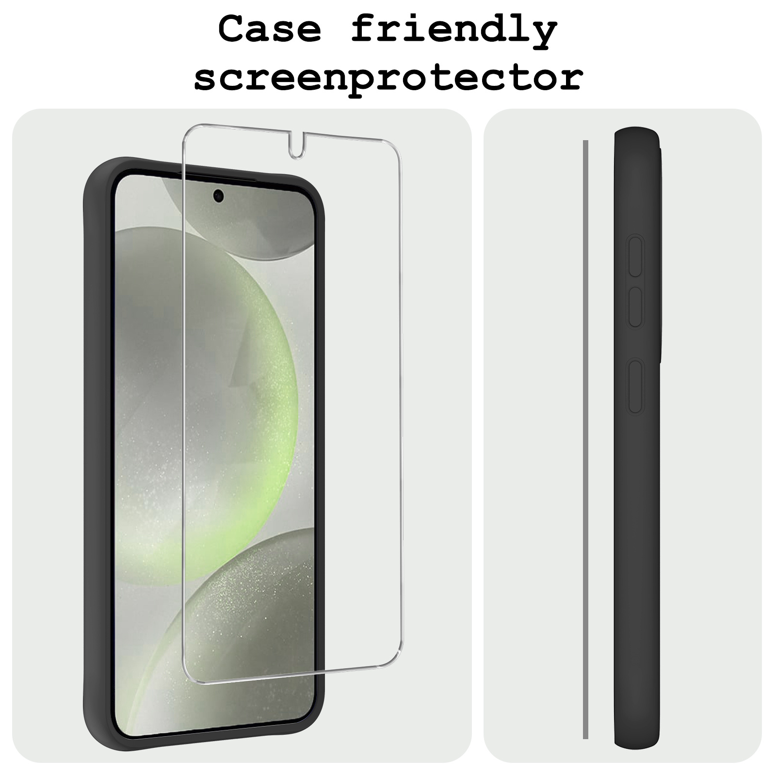 BASEY. Screenprotector Geschikt voor Samsung S24 Screenprotector Tempered Glass - Screenprotector Geschikt voor Samsung Galaxy S24 Beschermglas Screen Protector Glas - 3 Stuks