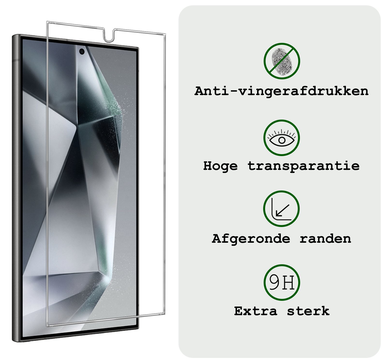 BASEY. Screenprotector Geschikt voor Samsung S24 Ultra Screenprotector Tempered Glass - Screenprotector Geschikt voor Samsung Galaxy S24 Ultra Beschermglas Screen Protector Glas - 3 Stuks