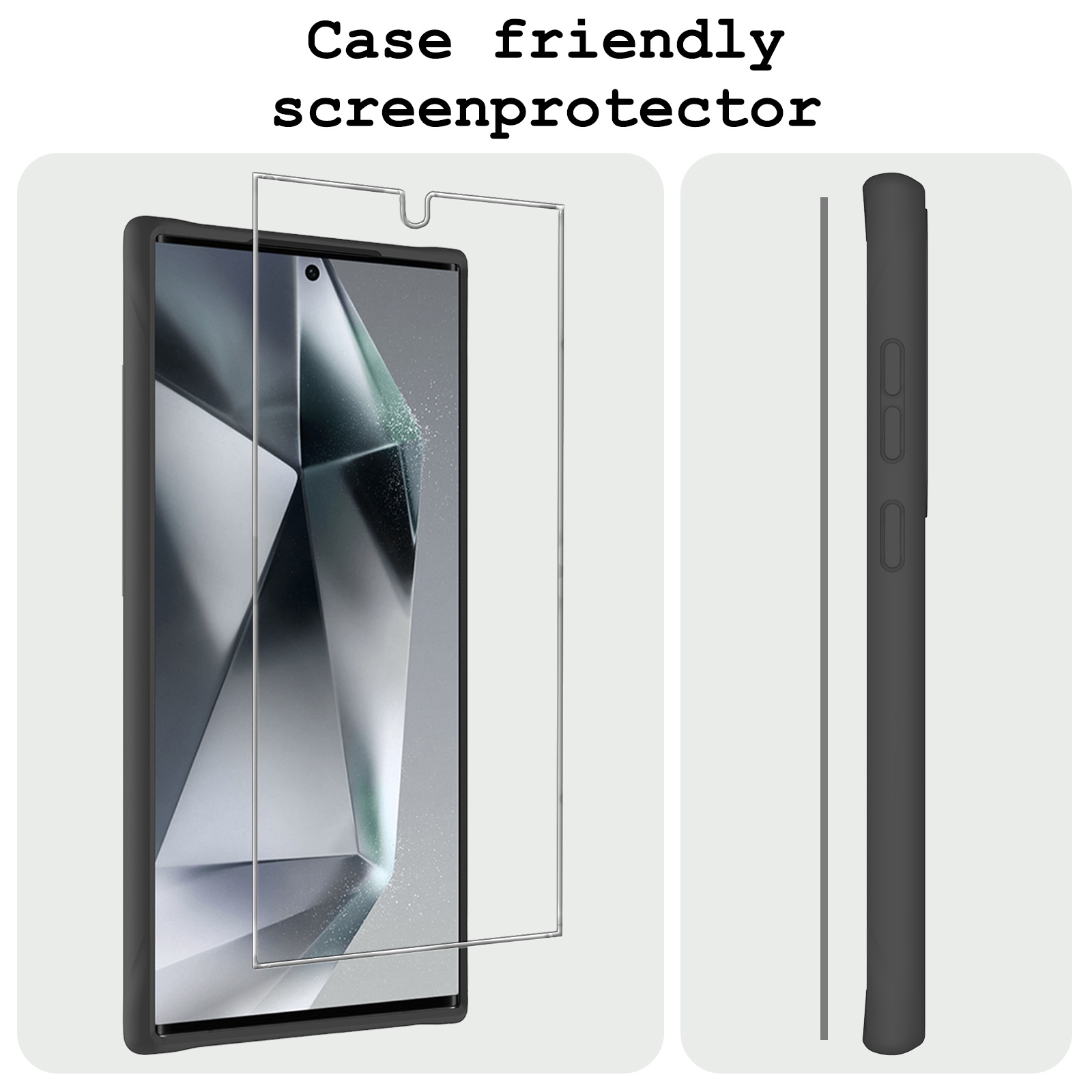 BASEY. Screenprotector Geschikt voor Samsung S24 Ultra Screenprotector Tempered Glass - Screenprotector Geschikt voor Samsung Galaxy S24 Ultra Beschermglas Screen Protector Glas