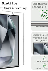 BASEY. Screenprotector Geschikt voor Samsung S24 Ultra Screenprotector Tempered Glass - Screenprotector Geschikt voor Samsung Galaxy S24 Ultra Beschermglas Screen Protector Glas