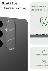 BASEY. Screenprotector Geschikt voor Samsung S24 Plus Camera Screenprotector Tempered Glass Beschermglas Camera - Screenprotector Geschikt voor Samsung Galaxy S24 Plus Camera Screen Protector - 2 Stuks