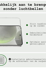 BASEY. Hoes Geschikt voor Samsung S24 Hoesje Siliconen Back Cover Case Met Screenprotector - Hoesje Geschikt voor Samsung Galaxy S24 Hoes Cover Hoesje - Groen