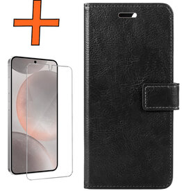 Nomfy Nomfy Samsung Galaxy S24 Plus Hoesje Bookcase Met Screenprotector - Zwart