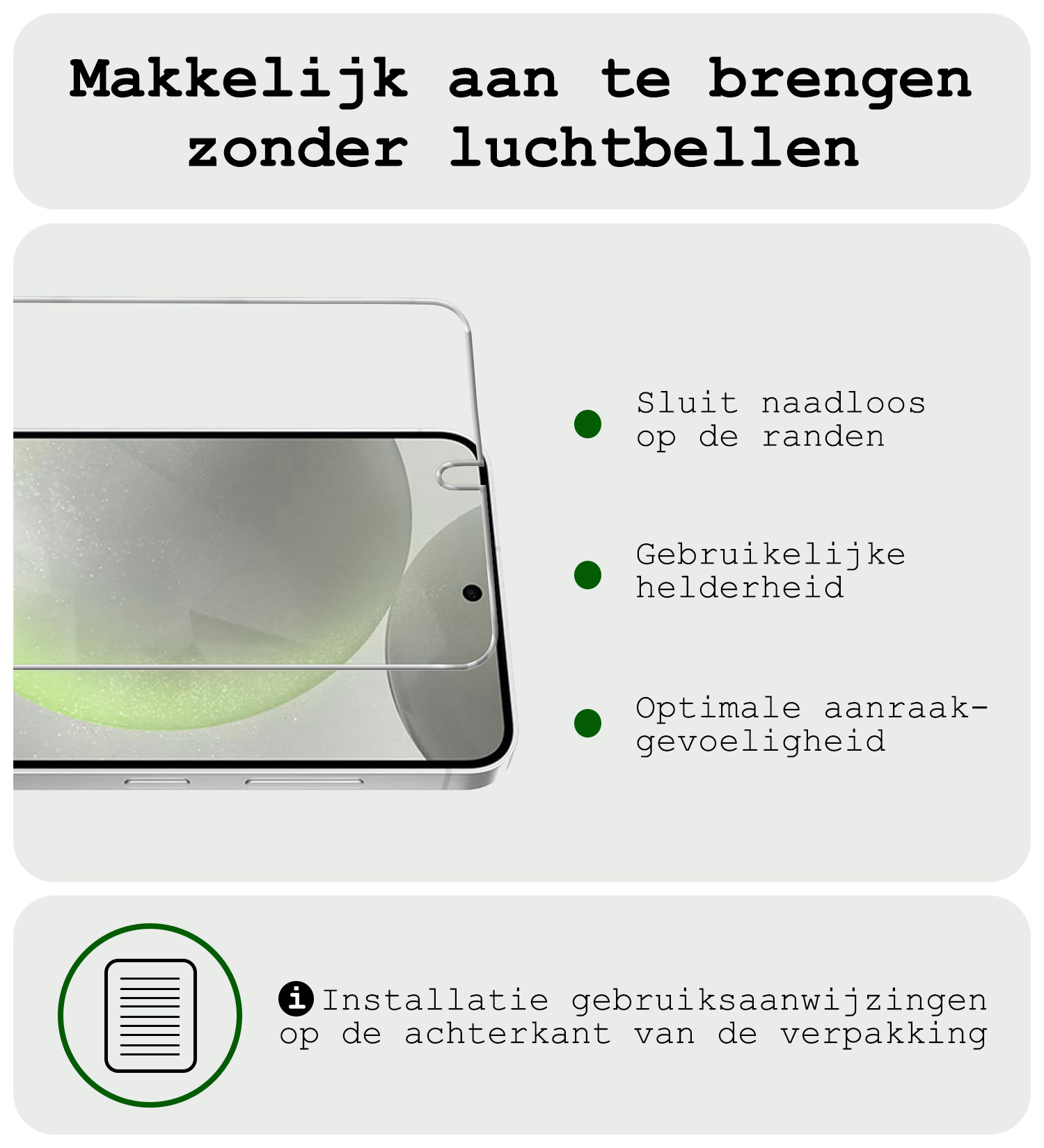 BASEY. Hoes Geschikt voor Samsung S24 Hoesje Siliconen Back Cover Case Met 2x Screenprotector - Hoesje Geschikt voor Samsung Galaxy S24 Hoes Cover Hoesje - Donkergroen