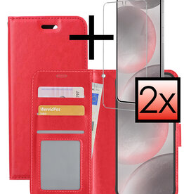 NoXx NoXx Samsung Galaxy S24 Plus Hoesje Bookcase Met 2x Screenprotector - Rood