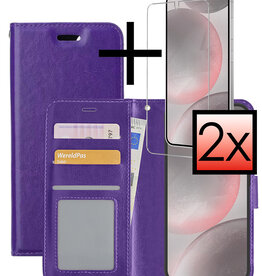 NoXx NoXx Samsung Galaxy S24 Plus Hoesje Bookcase Met 2x Screenprotector - Paars