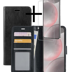 NoXx NoXx Samsung Galaxy S24 Plus Hoesje Bookcase Met Screenprotector - Zwart