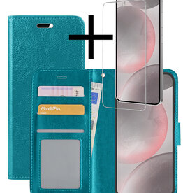 NoXx NoXx Samsung Galaxy S24 Plus Hoesje Bookcase Met Screenprotector - Turquoise
