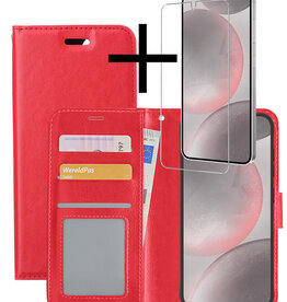 NoXx NoXx Samsung Galaxy S24 Hoesje Bookcase Met Screenprotector - Rood