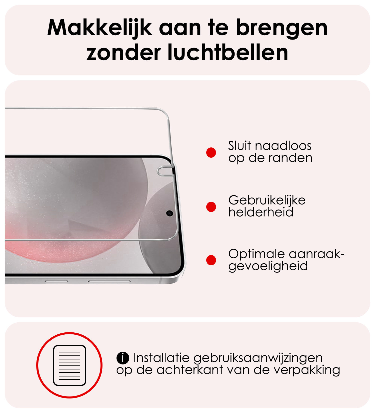 NoXx Hoes Geschikt voor Samsung S24 Hoesje Cover Siliconen Back Case Hoes Met 2x Screenprotector - Lichtroze