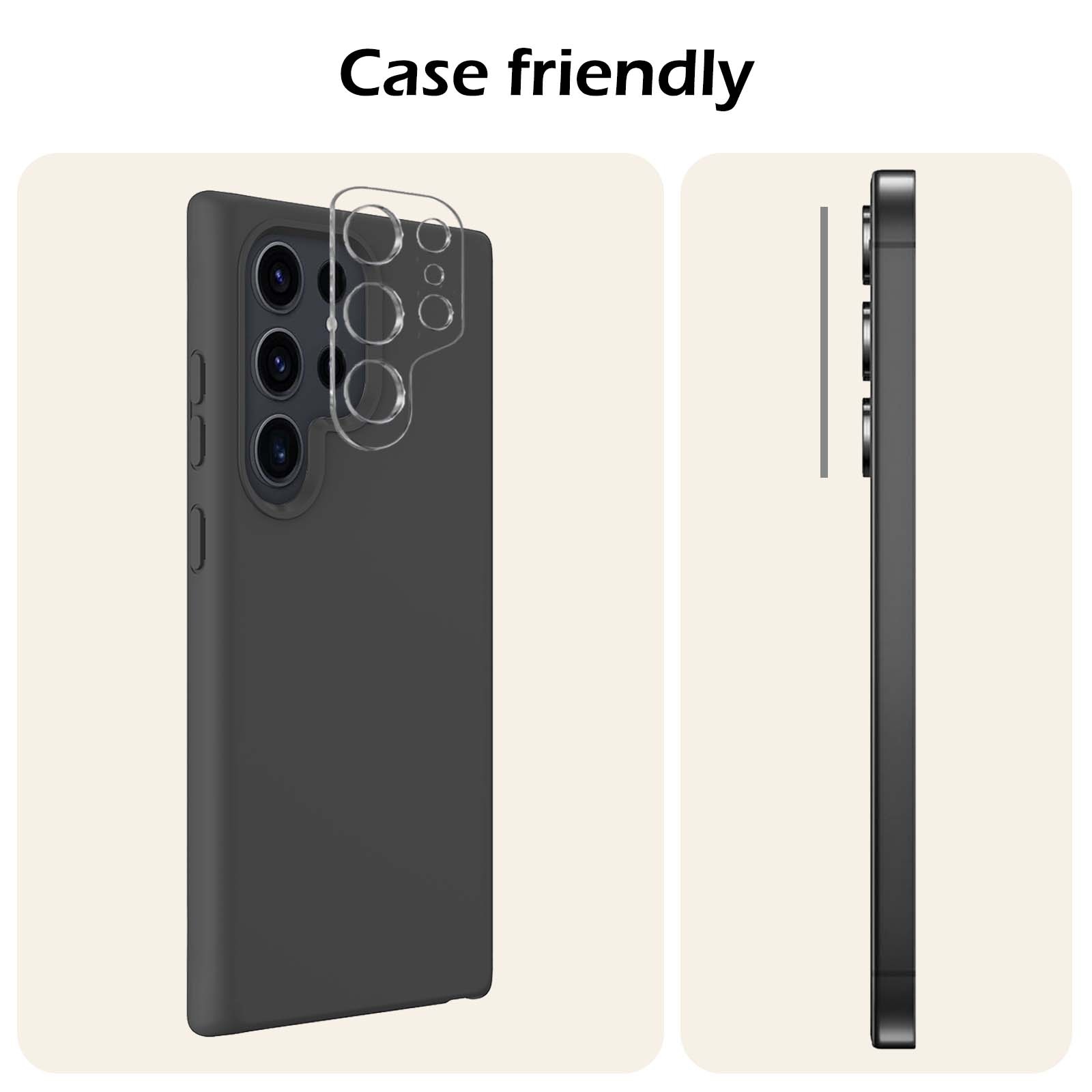 Nomfy Screenprotector Geschikt voor Samsung S24 Ultra Camera Screen Protector Beschermglas - Screenprotector Geschikt voor Samsung Galaxy S24 Ultra Camera Screenprotector Tempered Glass - 3 PACK