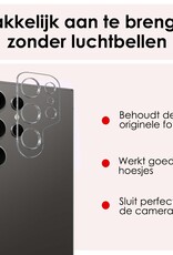 NoXx Screenprotector Geschikt voor Samsung S24 Ultra Camera Screenprotector Gehard Glas - Screenprotector Geschikt voor Samsung Galaxy S24 Ultra Screenprotector Camera Tempered Glass - 2x