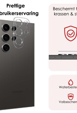 NoXx Screenprotector Geschikt voor Samsung S24 Ultra Camera Screenprotector Gehard Glas - Screenprotector Geschikt voor Samsung Galaxy S24 Ultra Screenprotector Camera Tempered Glass - 3x