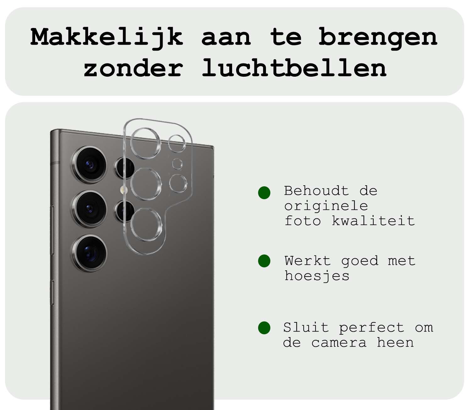 BASEY. Screenprotector Geschikt voor Samsung S24 Ultra Camera Screenprotector Tempered Glass Beschermglas Camera - Screenprotector Geschikt voor Samsung Galaxy S24 Ultra Camera Screen Protector - 3 Stuks