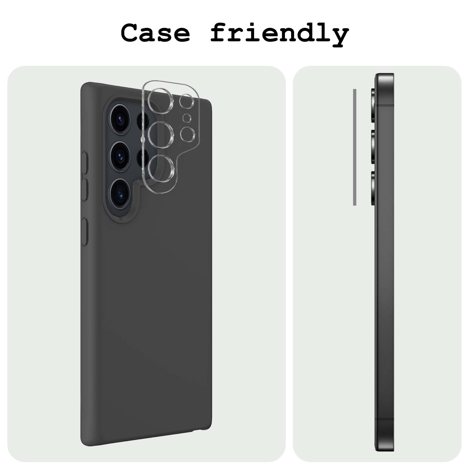 BASEY. Screenprotector Geschikt voor Samsung S24 Ultra Camera Screenprotector Tempered Glass Beschermglas Camera - Screenprotector Geschikt voor Samsung Galaxy S24 Ultra Camera Screen Protector - 3 Stuks