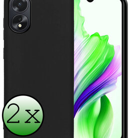 BASEY. BASEY. OPPO A38 Hoesje Siliconen - Zwart - 2 PACK