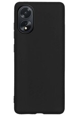 BASEY. Hoes Geschikt voor OPPO A38 Hoesje Siliconen Back Cover Case - Hoesje Geschikt voor OPPO A38 Hoes Cover Hoesje - Zwart - 2 Stuks