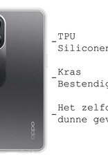 BASEY. Hoes Geschikt voor OPPO A38 Hoesje Siliconen Back Cover Case - Hoesje Geschikt voor OPPO A38 Hoes Cover Hoesje - Transparant - 2 Stuks