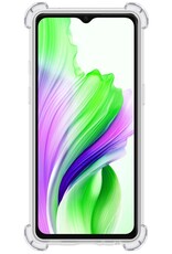 BASEY. Hoes Geschikt voor OPPO A38 Hoesje Shock Proof Case Hoes Siliconen - Hoesje Geschikt voor OPPO A38 Hoes Cover Shockproof - Transparant - 2 Stuks