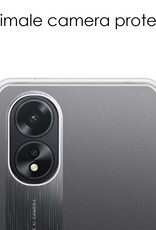 NoXx Hoes Geschikt voor OPPO A38 Hoesje Cover Siliconen Back Case Hoes - Transparant - 2x