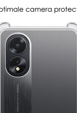 NoXx Hoes Geschikt voor OPPO A38 Hoesje Siliconen Cover Shock Proof Back Case Shockproof Hoes Met Screenprotector - Transparant