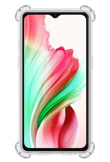 NoXx Hoes Geschikt voor OPPO A38 Hoesje Siliconen Cover Shock Proof Back Case Shockproof Hoes Met Screenprotector - Transparant