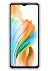 Nomfy Hoesje Geschikt voor OPPO A38 Hoesje Siliconen Cover Case Met Screenprotector - Hoes Geschikt voor OPPO A38 Hoes Back Case - Transparant