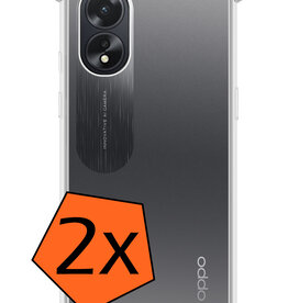 Nomfy Nomfy OPPO A38 Hoesje Shockproof - Transparant - 2 PACK