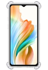 Nomfy Hoesje Geschikt voor OPPO A38 Hoesje Shock Proof Cover Case Shockproof Met 2x Screenprotector - Hoes Geschikt voor OPPO A38 Hoes Siliconen Back Case - Transparant
