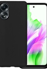 BASEY. Hoes Geschikt voor OPPO A58 Hoesje Siliconen Back Cover Case - Hoesje Geschikt voor OPPO A58 Hoes Cover Hoesje - Zwart