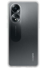 BASEY. Hoes Geschikt voor OPPO A58 Hoesje Siliconen Back Cover Case - Hoesje Geschikt voor OPPO A58 Hoes Cover Hoesje - Transparant - 2 Stuks