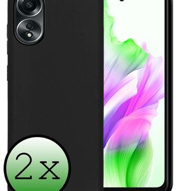 BASEY. BASEY. OPPO A58 Hoesje Siliconen - Zwart - 2 PACK